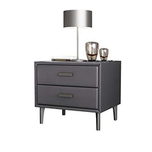 Comodino in Legno massello, Moderno Semplice Creativo Nordico Piccola Camera da Letto Luce Mini in Pelle Netto Letto Rosso Armadio Lato carico 400 kg-45x50x40 cm FANJIANI
