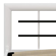Tidyard Struttura Letto Matrimoniale in Metallo Bianco/Grigio con Doghe 140/160x200 cm,Giroletto Matrimoniale in Metallo con Doghe 140/160x200 cm,Telaio Letto Matrimoniale in Metallo con Doghe