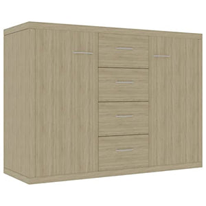 vidaXL Credenza Minimalista con Ante e Cassetti Robusta Elegante Madia Armadietto Cassettiera Arredo Casa Rovere Sonoma 88x30x65 cm in Truciolato
