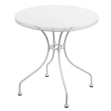 Tavolo da Giardino Ø70x71 cm con Piano Traforato in Ferro Neffy Bianco