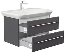 emotion MYDAY80CM000104DE - Lavabo con mobiletto, in Legno, 80 x 45 x 41,6 cm, Colore: Antracite Lucido