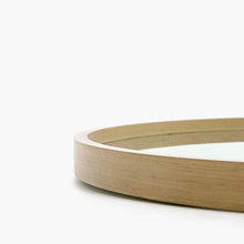 FGDSA Specchio Rotondo con Cornice in Legno - Specchio per Trucco da Parete Specchio per Bagno Bagno Semplice Camera da Letto Vanity 50X50Cm