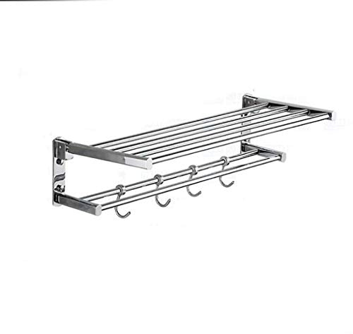 ZKKWLL Portasciugamani da Parete Portasciugamani Pieghevole Rame Pieno Addensato Bagno Cremagliera Bagno Doppio portasciugamani Bagno Rack portasciugamani da Bagno (Size : 70cm)