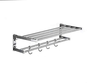 ZKKWLL Portasciugamani da Parete Portasciugamani Pieghevole Rame Pieno Addensato Bagno Cremagliera Bagno Doppio portasciugamani Bagno Rack portasciugamani da Bagno (Size : 70cm)