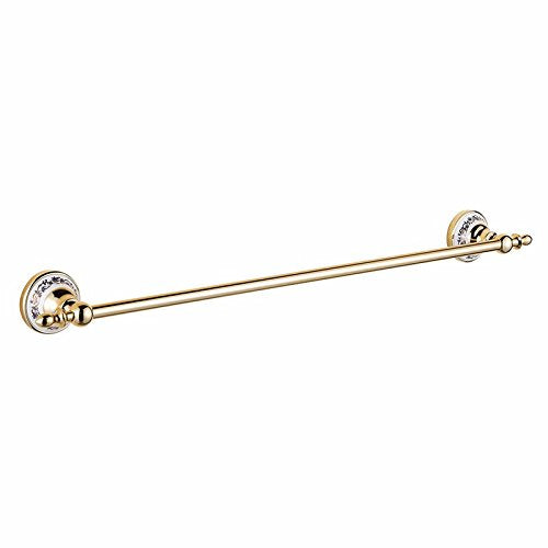 MBYW Portasciugamani Alto carico Portasciugamani da Bagno Porta Asciugamani, Accessori per Il Bagno, Supporto a Parete, Finitura cromata, Striscia per Asciugamano Singolo, Oro 62cm