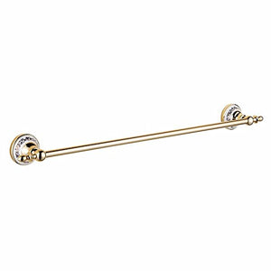 MBYW Portasciugamani Alto carico Portasciugamani da Bagno Porta Asciugamani, Accessori per Il Bagno, Supporto a Parete, Finitura cromata, Striscia per Asciugamano Singolo, Oro 62cm