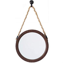 Yhtech. Trucco Specchi Retro specchio appeso Con corda della canapa parete decorativo Specchio | Bathroom Specchio | Parete Vanity trucco e la rasatura Specchio | montatura Plastica Circle specchio pi