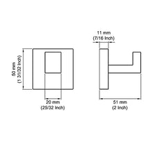 Eono Essentials, gancio appendiabiti e per asciugamani, per il bagno, in acciaio inossidabile SUS304, finitura lucida, 2 pezzi, A22560-P2