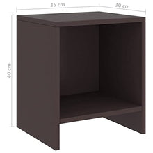vidaXL Comodino Marrone Scuro 35x30x40 cm in Legno Massello di Pino