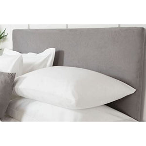 Testiera in finta pelle scamosciata, per letto singolo, 90 x 60 cm, colore antracite