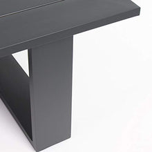 Bizzotto SALOTTINO Atlantic in Alluminio Antracite da Giardino per Esterno Salotto Veranda 4 Pezzi Struttura Moderna Doghe Larghe