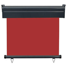 vidaXL - Tenda laterale per balcone, 80 × 250 cm, colore: Rosso