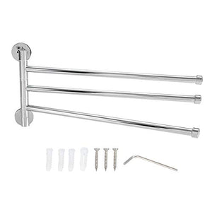 Delaman Portasciugamani, Portasciugamani a Muro per Bagno Portasciugamani Girevole Portasciugamani a mensola Accessori da Bagno(Three Shots)