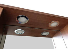 Specchiera pensile cm.91,8x16x60, 2 ante in legno arte povera con illuminazione