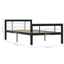 SKM Giroletto Nero e Bianco in Metallo 90x200 cm