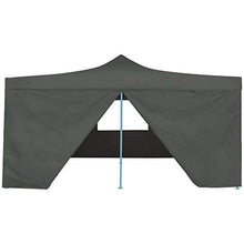 Festnight Gazebo da Giardino Gazebo Pieghevole con 4 Pareti Gazebo 5x5 m Tende Gazebo Chiuso Impermeabile Tendone da Esterno Bianco/Antracite