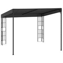 Tidyard Gazebo a Parete Crema/Antracite in Tessuto 3x3 m /3x4 m/3x6 m,Gazebo Pergola,Gazebo Pergolato 3x3 m/3x4 m/3x6 m