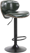 Bar Stool Cuoio 360 ° Girevole Sgabelli Sedia Pianale da Cucina Colazione Altezza Regolabile PU Sedile Posteriore Sgabelli sedie for Esterni in Similpelle/Acciaio Cromato poggiapiedi Café Base Metal
