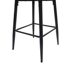 Mendler Sgabello Bar Lounge HWC-H93 con poggiapiedi 105x54x53cm - Ecopelle Nero
