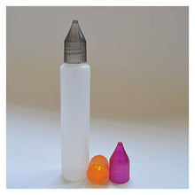 Trasparente 5pcs 30ml Bottiglia di plastica della bottiglia del contagocce di stile della penna vuota da 30 ml con il cappuccio variopinto e la punta lunga della bottiglia di liquido e della punta lun