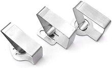 Wacemak1r - Clip per tovaglia a forma di cuore, in acciaio inox, per ristorante, feste, picnic, buffet, 4 pezzi