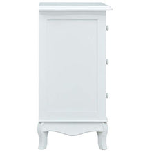 SKM Credenza con 4 Cassetti Bianca e Grigia 65,5x35x68 cm in MDF