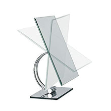 Kaper Go Specchio Quadrato Argento monocorpo in Acciaio Inox Argento + Specchio in plastica ABS Specchio cosmetico for la casa Specchio da banco