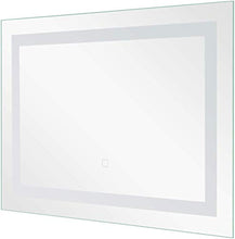 COSTWAY Specchio da Bagno con Illuminazione a LED a Parete con Interruttore Tattile Intelligente, Dimensioni:70 x 50 x 5,5 cm