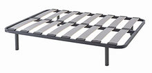 IKON - Rete a doghe in legno di faggio vaporizzate con tasselli anti-rumore, 105 x 200 cm, set di gambe incluse, tubo in acciaio 40 x 30 cm, altezza 31 cm