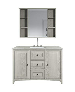 Badplaats B.V. Mobili da Bagno Makalu 120 cm Marrone- Armadio mobiletto lavabo Mobili Armadietto