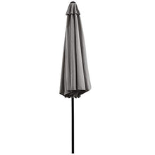 Outsunny Ombrellone da Giardino Φ300cm con Manovella e Inclinabile con Palo Smontabile, Metallo e Poliestere Grigio