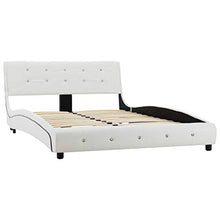 SKM Letto e Materasso MemoryFoam Bianco in Similpelle 120x200cm
