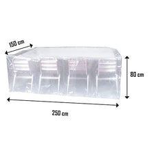 Ribimex PRH090250X150 Copertura per tavola da Esterno Rettangolare 250x150x80 cm, 250 x 150 x 80 cm/Transparente
