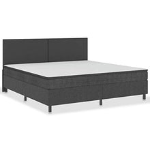 FAMIROSA Letto a Molle Grigio Scuro in Tessuto 200x200 cm-4793
