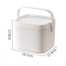 Wjmss Scatola di Medicina, Alta capacità Portable Plastic Box Box Box Box Box Organizer con Manico Doppio Strato,Bianca,Small
