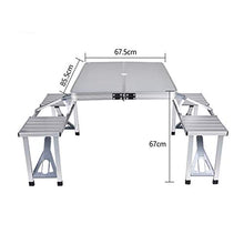 JDJD Tavolini da Esterno Sedia da Tavola Pieghevole All'aperto Camping Tavolo da Picnic in Lega di Alluminio Impermeabile Durable Pieghevole Desk per Tavolo da Spiaggia (Color : Gray)