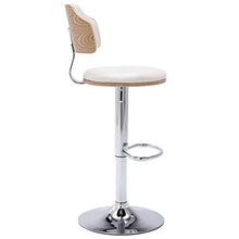 vidaXL 2X Sgabelli da Bar Trespoli Mobili Scranni Pub Sedute Seggiole Sedie Alte Arredo Poltrone Arredamento Bianchi in Legno Curvato e Similpelle