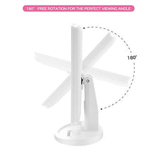 PULLEY Specchio da trucco illuminato con 21 luci LED e touch screen dimmerabile, 10 x specchio a lente di ingrandimento staccabile, a batteria ad alta definizione