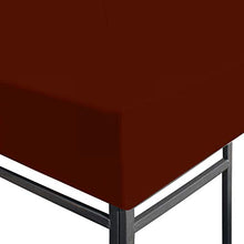 Tidyard-Copertura Superiore Gazebo 310g/m² 3x3 m Terracotta Impermeabile con Rivestimento in PVC