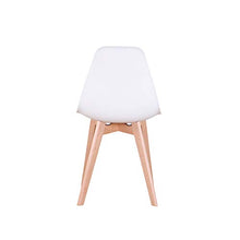 EGOONM Set di 4 sedie da Pranzo retrò, sedie in Stile Nordico con Gambe in Legno massello, sedie per Soggiorno, Cucina,Ufficio (Bianco)