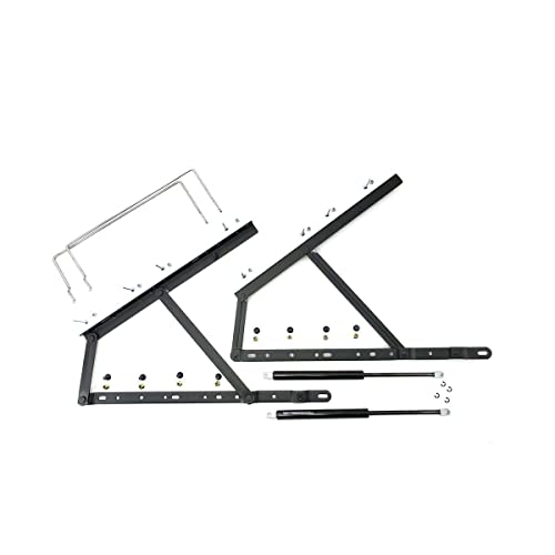 Cortassa, Meccanismo Light Di Sollevamento Per Letto Contenitore – Pistoni 1000 N – Alzata Frontale, Nero, Completo