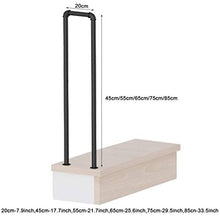 GYPPG Set di 2 sgabelli Bar, sedie Pranzo Alte 65/75 cm con Gambe in Metallo, Sgabello Cucina con Schienale e poggiapiedi, Sedile in Flanella Nera