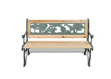 Hanper Panchine da Giardino per Bambini,Panca da Giardino,con Schienale, Panchina per Bambini Bronzo e Legno, 80 cm