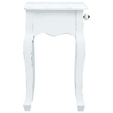 SKM Comodino Bianco 40x30x50,5 cm in Legno
