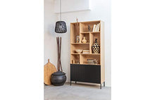Green Farm - Armadio Chamberledge naturale con porte nere [fsc]