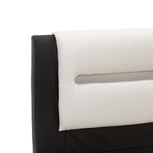 SKM Giroletto con LED Nero e Bianco in Similpelle 160x200 cm (34.65kg)