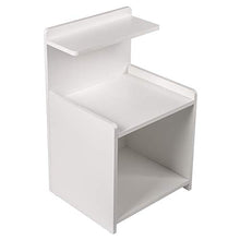 eSituro Comodino Bianco in Legno Camera Letto Moderno Tavolino da divano/Soggiorno/Salotto con Scompartimento 40x35x62cm SCD0093
