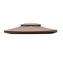 Outsunny Tetto di Ricambio Sostitutivo per Gazebo da Giardino Impermeabile Poliestere 3x4m Marrone