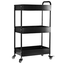 &ripiano di stoccaggio Scaffalature Mobili per cucina Cucina Finitura per bagno Scaffale per frutta e verdura Carrello a 3 strati con ruote Scaffale mobile nero Scaffale di finitura