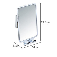 WENKO Vacuum-Loc® specchio da parete Quadro, ABS, 14 x 19.5 x 8 cm, Lucido